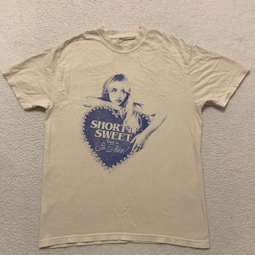 Sabrina Carpenter Short n Sweet Tour 2025 Graphic T-Shirt Unisex M Concert Tee